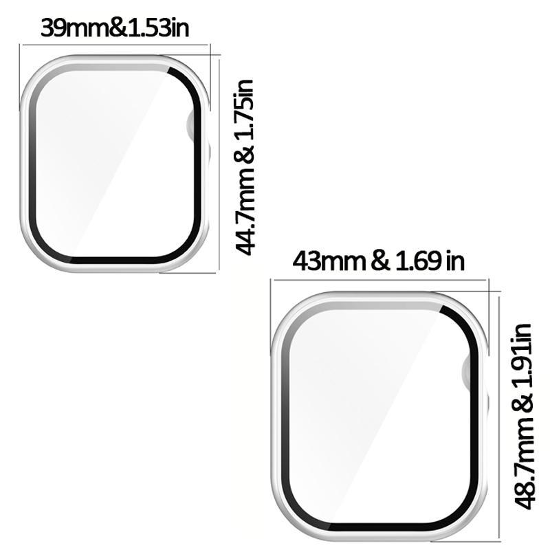 Product Introduction of 2-in-1 PC Watch Case with Screen Protector (No Watch), Shockproof Protective Case for Apple Watch Series 10 42mm 46mm, Smart Watch Accessories 1