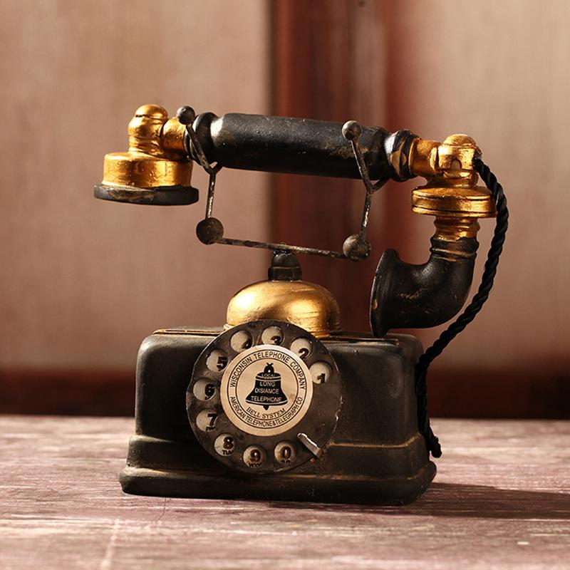 Product Introduction of Resin phone model with retro style home decoration technology 9