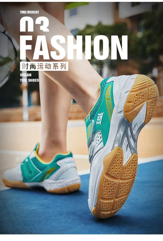 Product Introduction of New Breathable Badminton Shoes Men Comfortable Badminton Wears Velcro Tennis Sneakers Light Volleyball Shoes Size 36-45 22