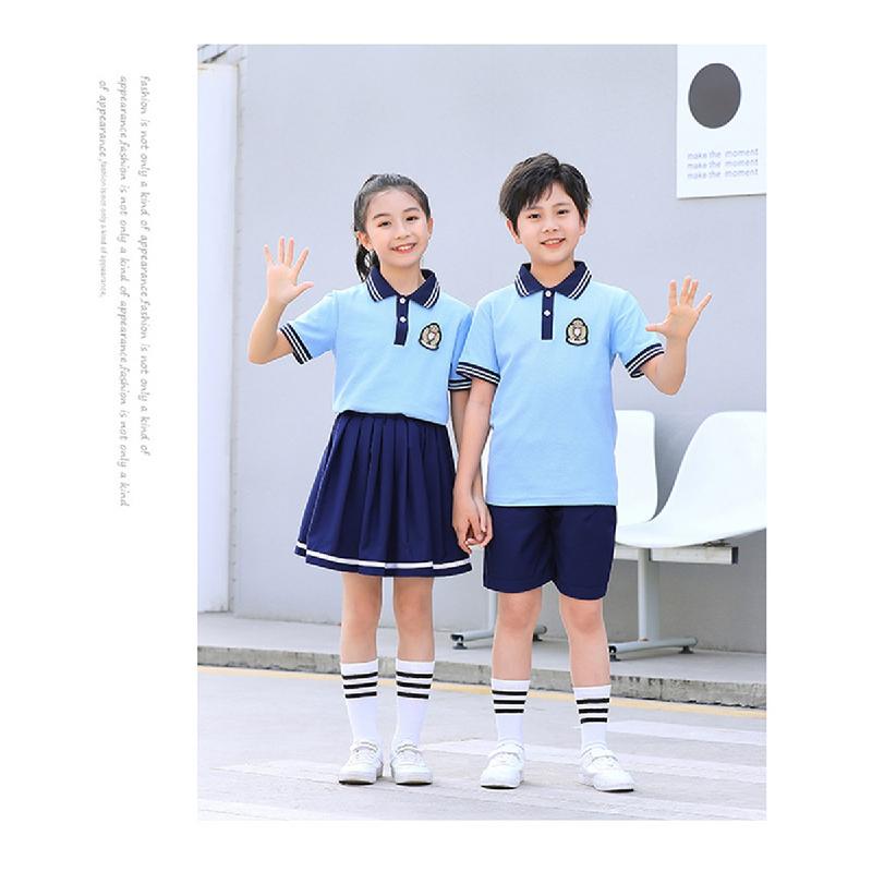 Product Introduction of New Summer Uniform Set for Primary School Students, Kindergarten Sports Style Fashion School Uniform, Group Performance Costume 18