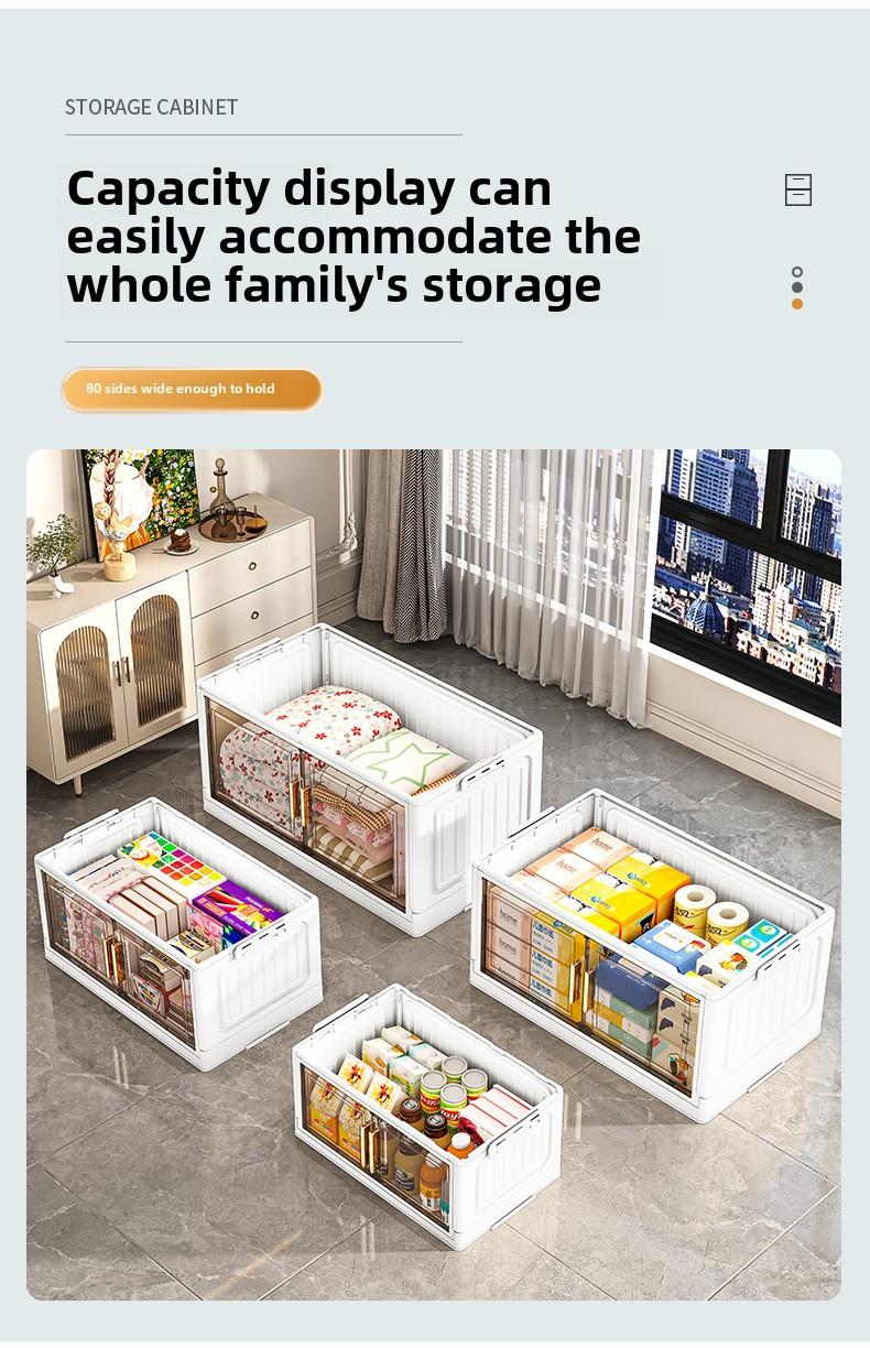 Product Introduction of 50-80 Wide Folding Storage Cabinet Plastic Bedroom Storage Box Organiser 5