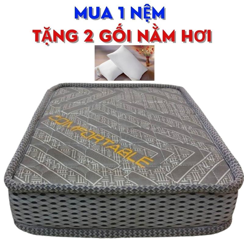 Nệm DÀY 10CM cao su tổng hợp MÀU XÁM CAO CÂP BỀN