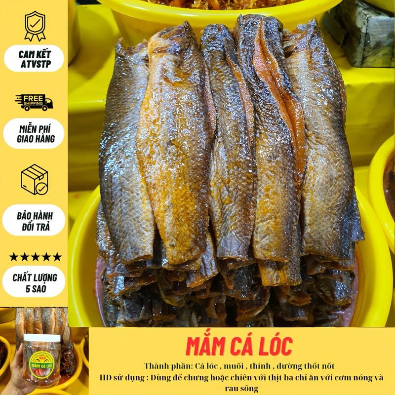  Mắm Cá Lóc Nguyên Con Hũ 700gr  500gr cá + 200gr nước cốt mắm  - dùng để chưng hoặc chiên với tép mỡ trứng thịt Food Thức Ăn 