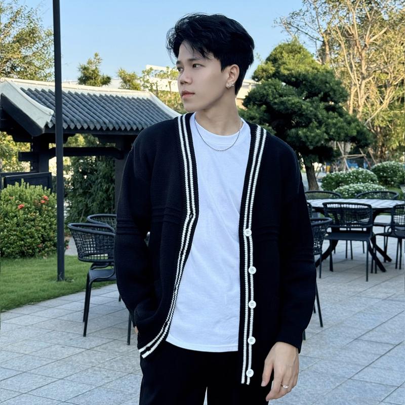 VEGSIVIR - Áo Khoác KNITWEAR COTTON CADIGAN. Nam Menswear Bi Dệt 1