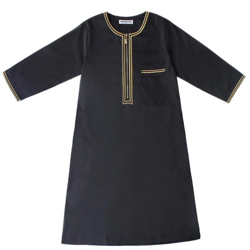 Product Introduction of Dubai Embroidery Patchwork Hijab Abayas Ramadan Muslim Clothing Boys Abaya Jilbab Khimar Turkey Kaftan Moroccan Islam Long Robe 23