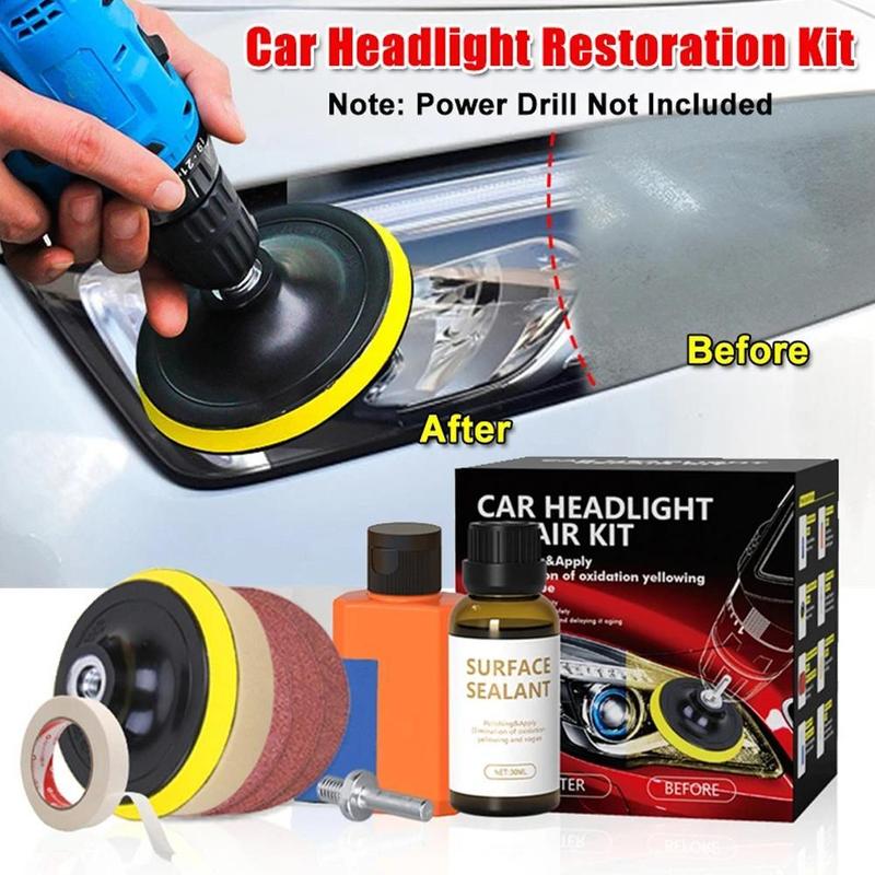 1pcs Car Headlight Repair Kit Auto Headlamp Polishing Fluid Polisher Agent Light Cleaning V8S1 1