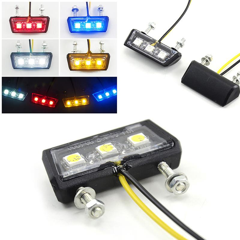Product Introduction of DE Universal 12V Motorcycle License Plate LED light Waterproof Motorcycle License Light Rear Tail Lamp Indicators Motorbike Parts #448653 21