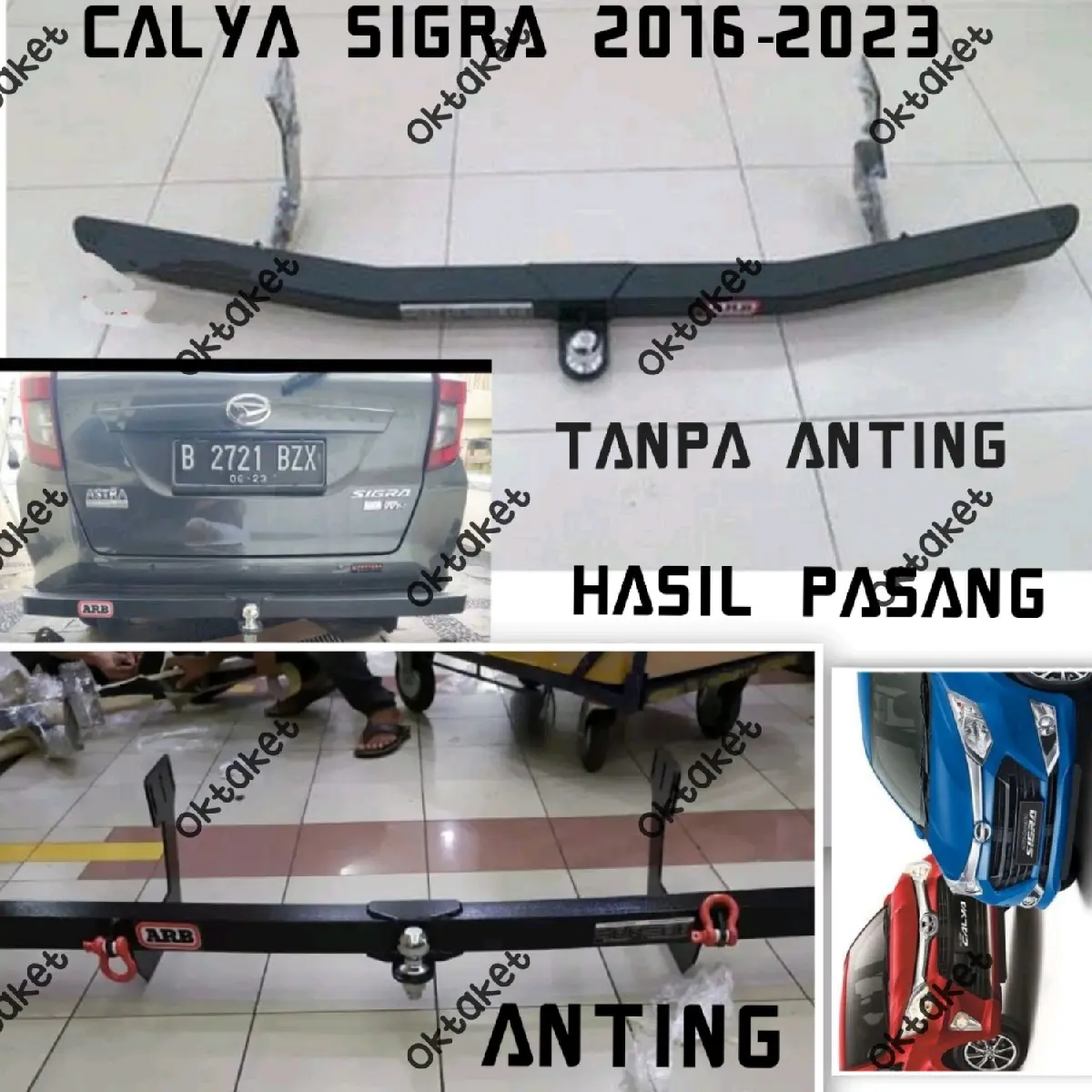 towing belakang besi bumper Calya Sigra 2016 2019 2020 2023 ARB anting & non anting