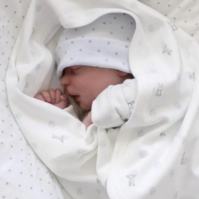 Realistic Reborn Doll, Cute Newborn Doll with 3D-painting Skin and Visible Veins & Accessories, Birthday Gift for Child, Christmas Stocking Filler, Reborn Baby Dolls, Toy 3