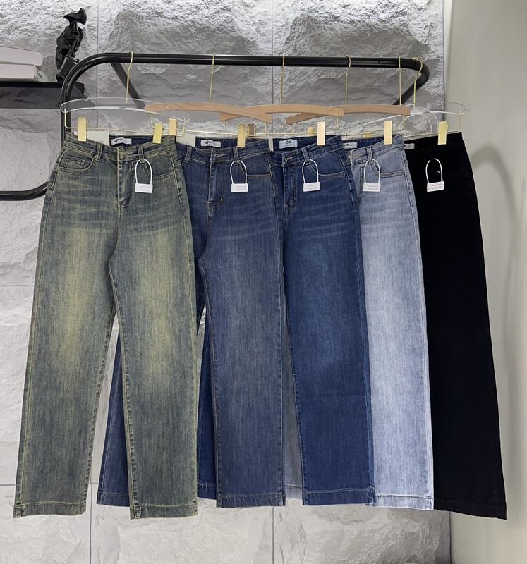 Quần jeans ống đứng co giãn 5 màu (không kèm nịt) Có Túi Pants Ong Nam Menswear Kem