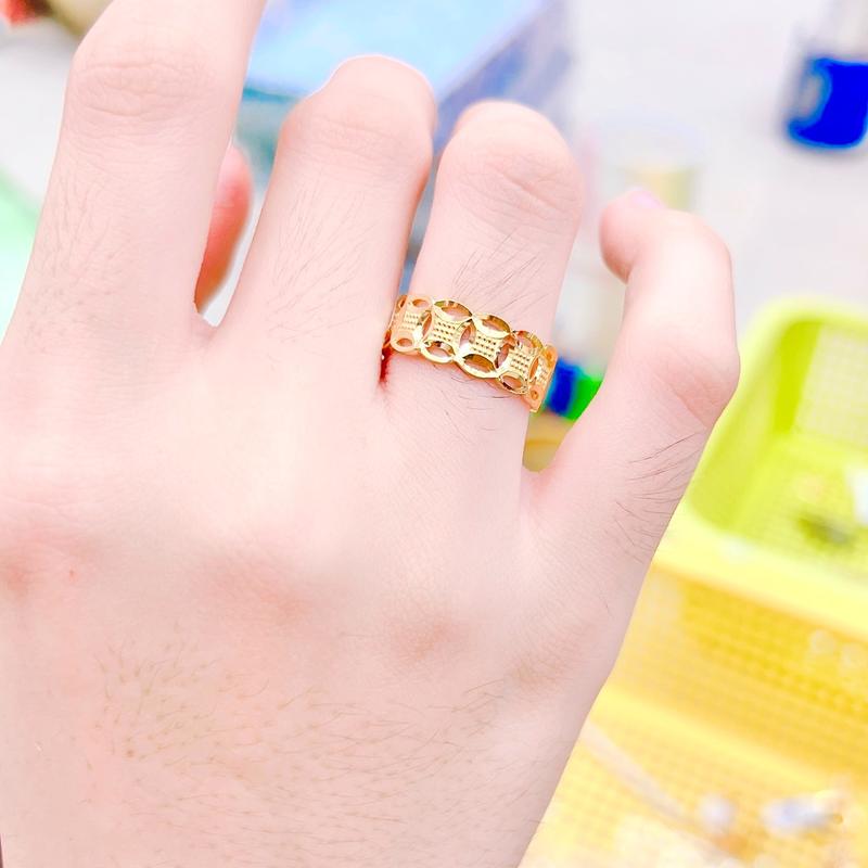 Nhẫn nữ kim tiền ĐỒNG VÀNG ko đen NĐ3 Women