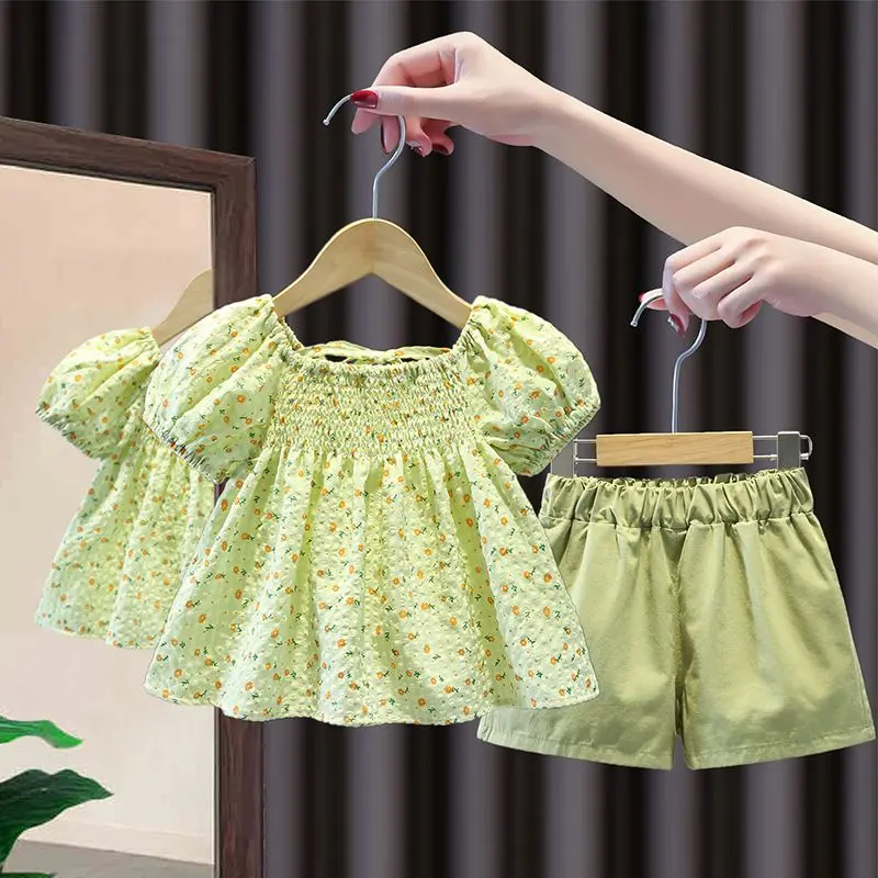 Bộ Đồ Trang Phục Mùa Hè, Cho Trẻ Em Và Phụ Nữ, Phong Cách Phương Tây, Cho Bé Gái, Người Nổi Tiếng Trên Internet, Quần Áo Vantrend Hàn Quốc, Bộ Đồ Hai Mảnh, Mùa Hè 2024 Mới