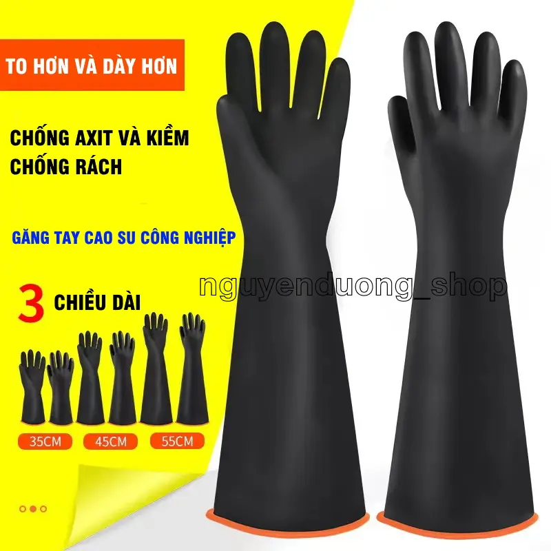 GĂNG TAY CAO SU CÔNG NGHIỆP ĐA NĂNG CHỐNG AXIT VÀ KIỀM , CHỐNG HÓA CHẤT, CHỐNG MÀI MÒN, CHỐNG NƯỚC BẢO HỘ LAO ĐỘNG