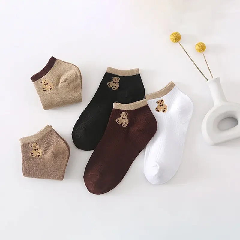 Kaos Kaki Wanita Motif Bear 3