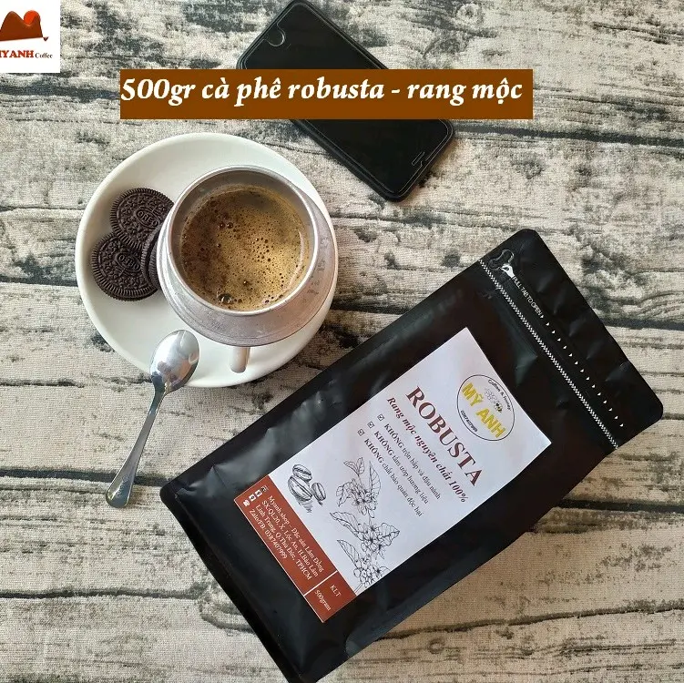 1kg cà phê Robusta rang mộc Coffee Cafe Tự nhiên Hữu cơ Không đường