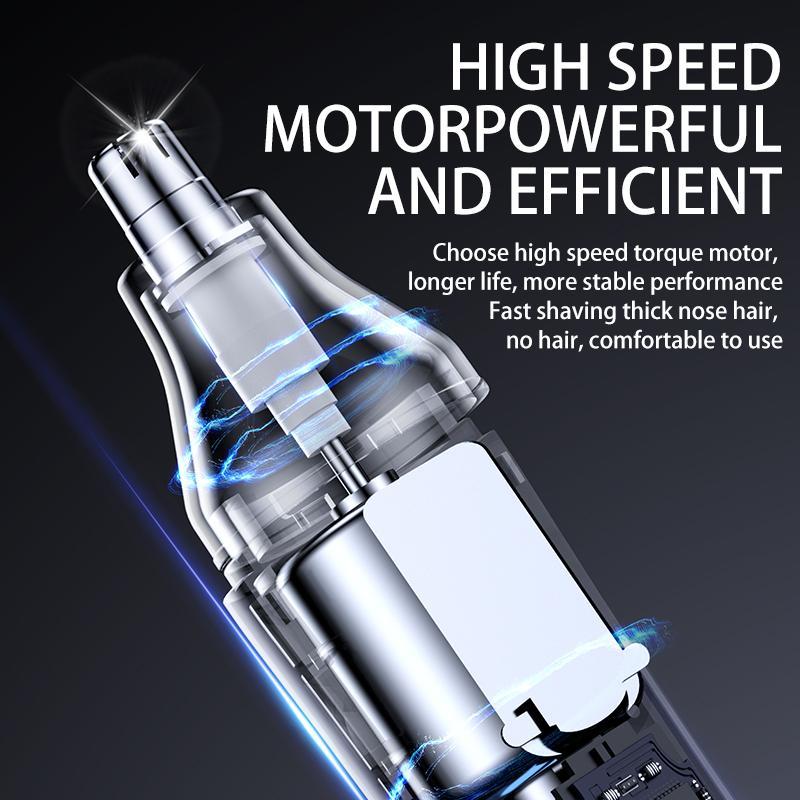 Electric Nose Hair Trimmer, USB Rechargeable Nose Hair Shaver, Portable Nose Hair Trimmer for Men, Personal Care Accessories, Stocking Filler 5