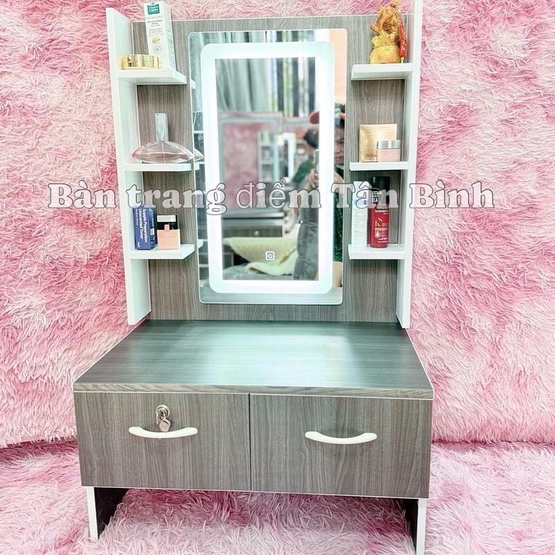 Bàn trang điểm ngồi bệt 2 ngăn 2 hàng kệ mini _