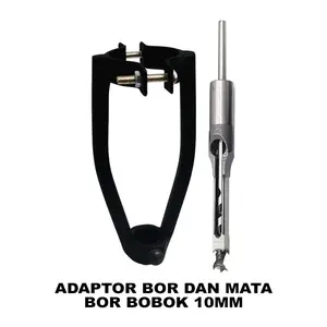 Adaptor bor dan mata bor bobok kayu lengkap