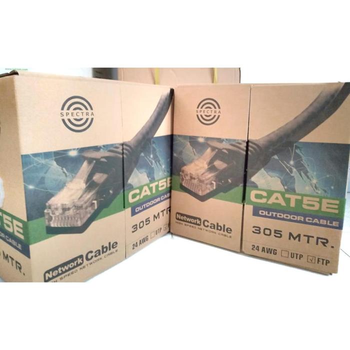 Gambar Spectra LAN Cat 5e CCA Outdoor FTP (Ktk. Coklat) - Hitam dari Java Computer Samarinda Kota Samarinda Tokopedia