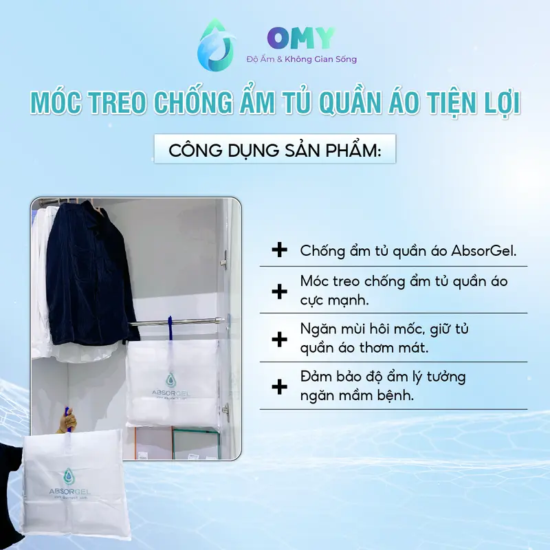 Gói Hút Ẩm Chống Mốc Khử Mùi Hôi Giày Túi Ví Da Chống Chân Rễ Máy Ảnh Bảo Vệ Tủ Quần Áo AbsorGel 6