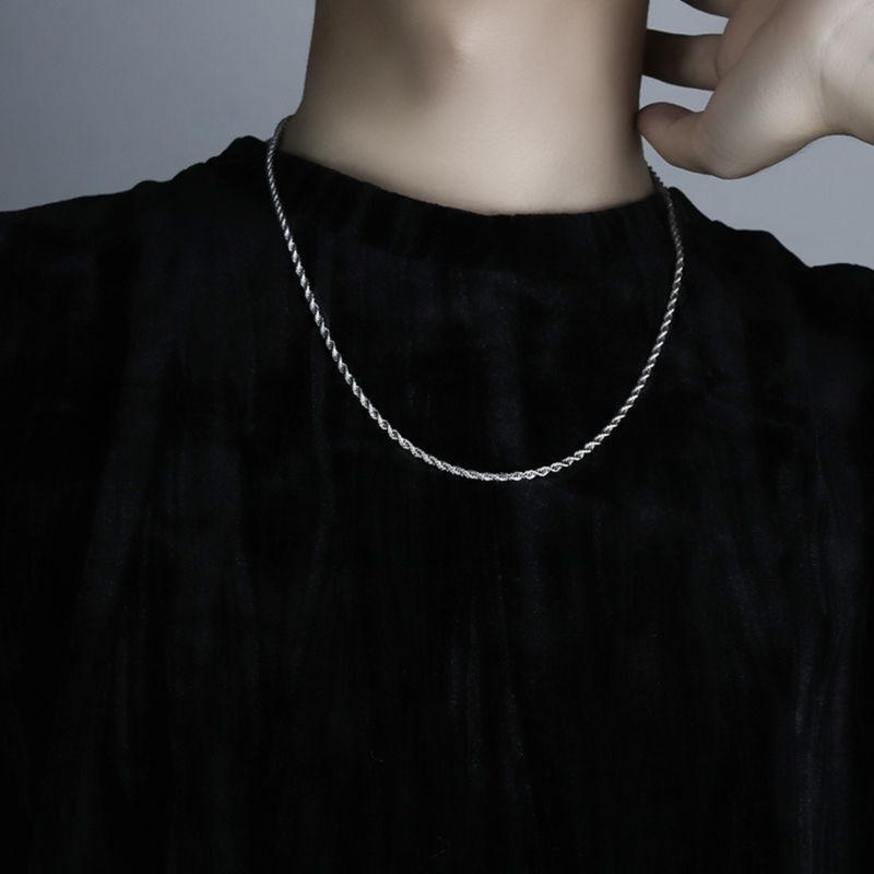 Necklace for Boys, Clavicle Single Chain Rope Titanium Steel, No Fading and All-Matching 1