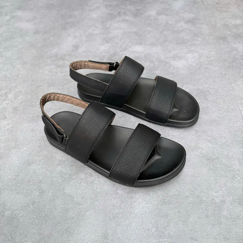 Dép Sandal Nam Da Bò Cao Cấp Đế Cao Su Chống Đau Chân Sang Trọng Thời Trang 3