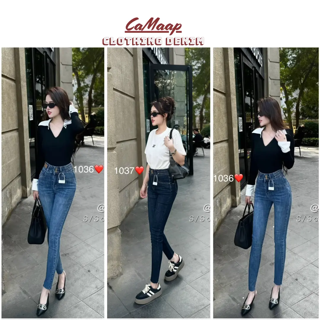 Quần Jeans Nữ Dáng Skinny Ôm Camaap, Tôn dáng chân thon dài và vòng eo nhỏ, hiện đại, trẻ trung và gọn gàng 1036-37