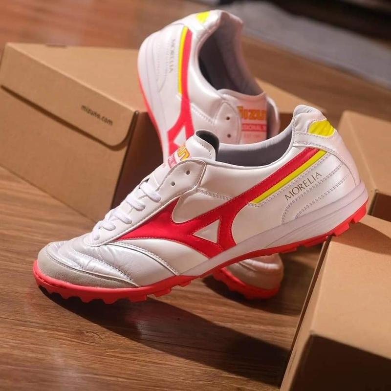 Giày đá bóng Mizuno Morelia Sala Elite TF Trắng Đỏ