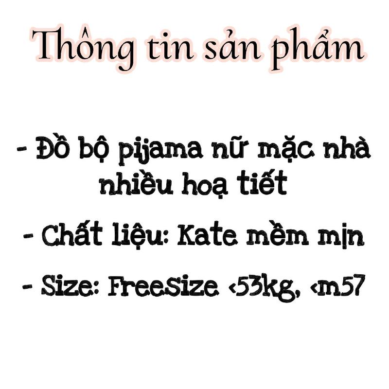 [CC41] Đồ Bộ Pijama Tay Ngắn Quần Ngắn Hoạ Tiết Dễ Thương 1