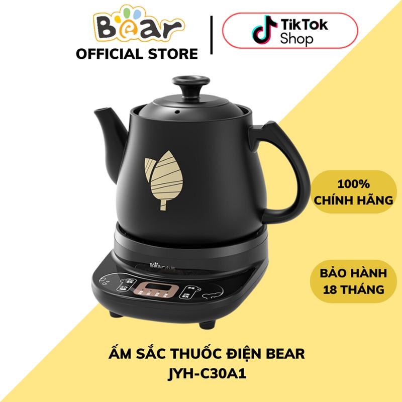  Ấm Sắc Thuốc Điện 3L Bear JYH-C30A1 Công Suất 500W Đất Sét Và Gốm Sứ Có Chế Độ Giữ Ấm Hẹn Giờ Sử Dụng Chuyên Nấu Thuốc Bảo Hành 18 Tháng  Có Decal Tiếng Việt  