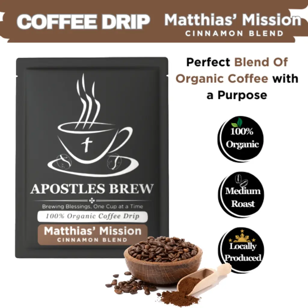 Cinnamon Coffee - Warm & Spiced, No Coffee Maker Needed Instant brew coffee 10g Drip Pour Over Brewing Method Single Serve Use - Less Acidic - 100% Philippine Beans - Freshly Roasted - Best for Home, Office, Travel