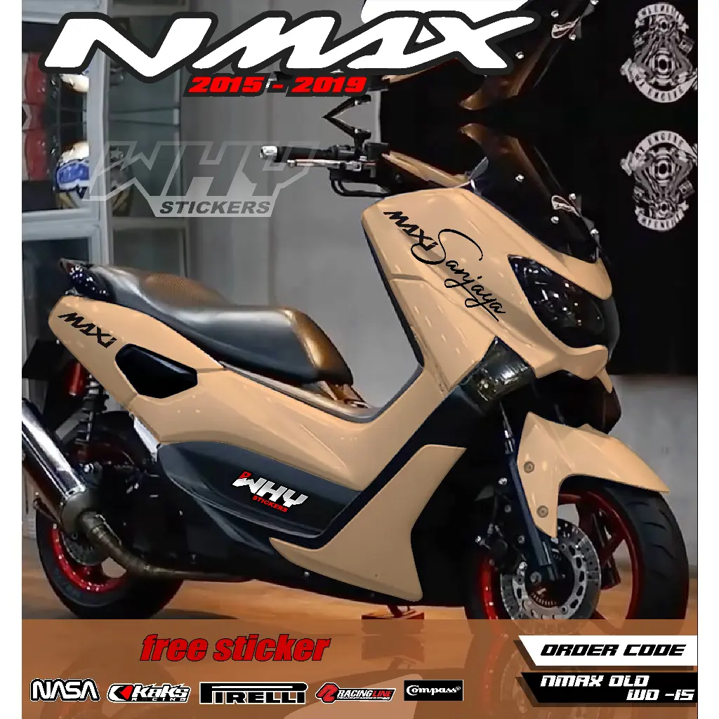 Decal Sticker Yamaha Nmax Lama 2015-2019 Fullbody Dekal Stiker Yamaha Nmax 2015-2019 old Fullbody Motif POLOS KEREN Desain Terlaris Terbaru WD-15