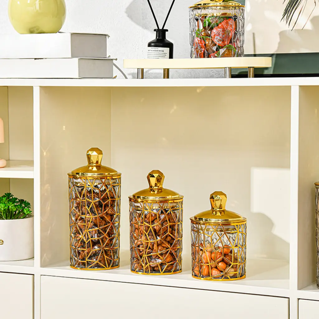 【QL】 Kitchen Storage Jar 3pcs Airtight Food Storage Jars Bpa Free Transparent Design for Nuts Cookies Flour Buyers'