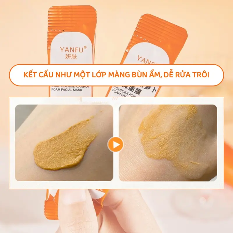 mặt nạ cà rốt sủi bọt hoàn toàn từ thiên nhiên Làm Đẹp Da Skincare Mật Ong 3