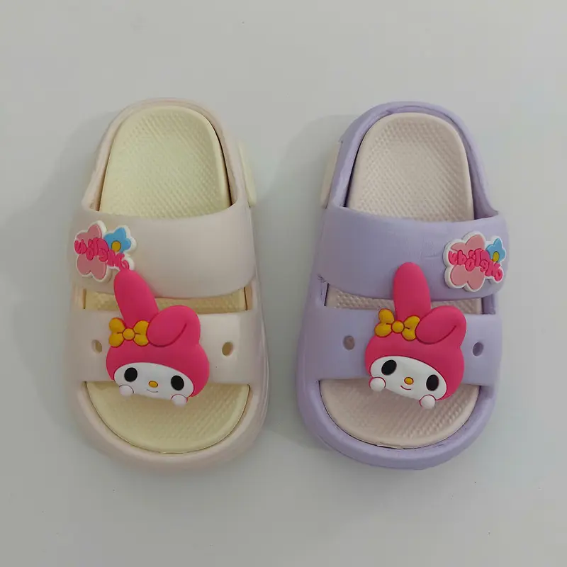 Dép Lê Thỏ Siêu Nhẹ Cho Bé Gái 3 đến 10 tuổi Phiên Bản 2 đế Êm Chân 5