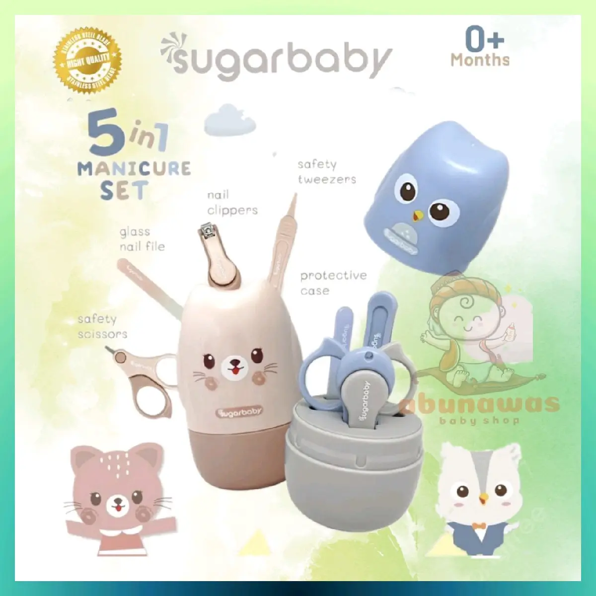 {FREE BUBBLE WRAP}Sugar Baby 5in1 Manicure Set Bayi / 4in1 Baby Hair & Nail Kits Gunting Kuku Bayi Set
