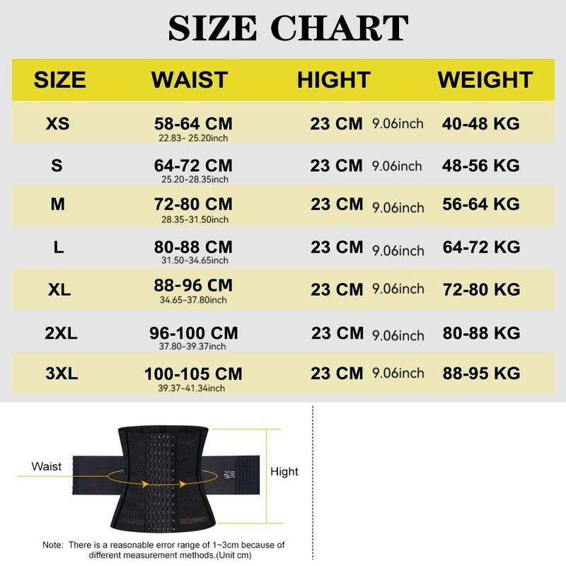 Men's High Waist Fitness Waist Trainer, 1 Count Solid Color Adjustable Hook & Eye Waist Cincher, Tummy Control Shaper, Workout Support, Sports & Outdoor Accessories 1