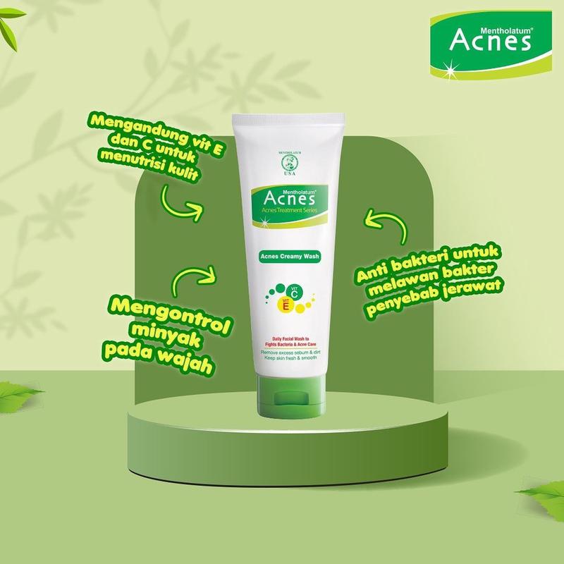 Acnes Creamy Wash Complete White Oil Control Deep Pore Yogurt Touch 50gr 100gr || Sabun Cuci Muka Anti Jerawat Badan 2