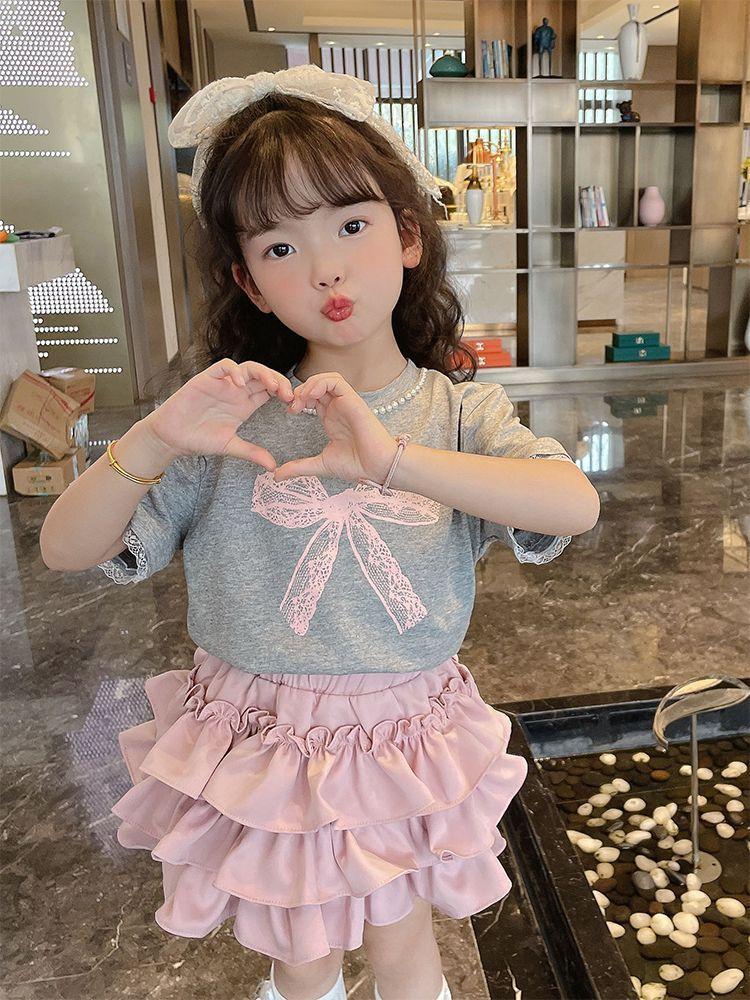 Product Introduction of 2024 Váy ngắn cho bé gái Mùa hè mới thời trang cho trẻ em Công chúa Pettiskirt Cô gái nhỏ Váy thanh lịch ngọt ngào Váy bánh mới 9