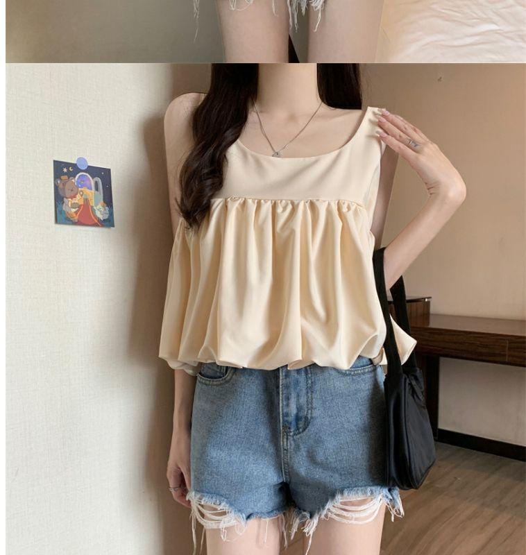 Product Introduction of Tiktok Hot Sale French Sweet Bowknot Loose Small Sling Vest Women's Inner Wear Summer Niche Design Outer Wear Short Top 16