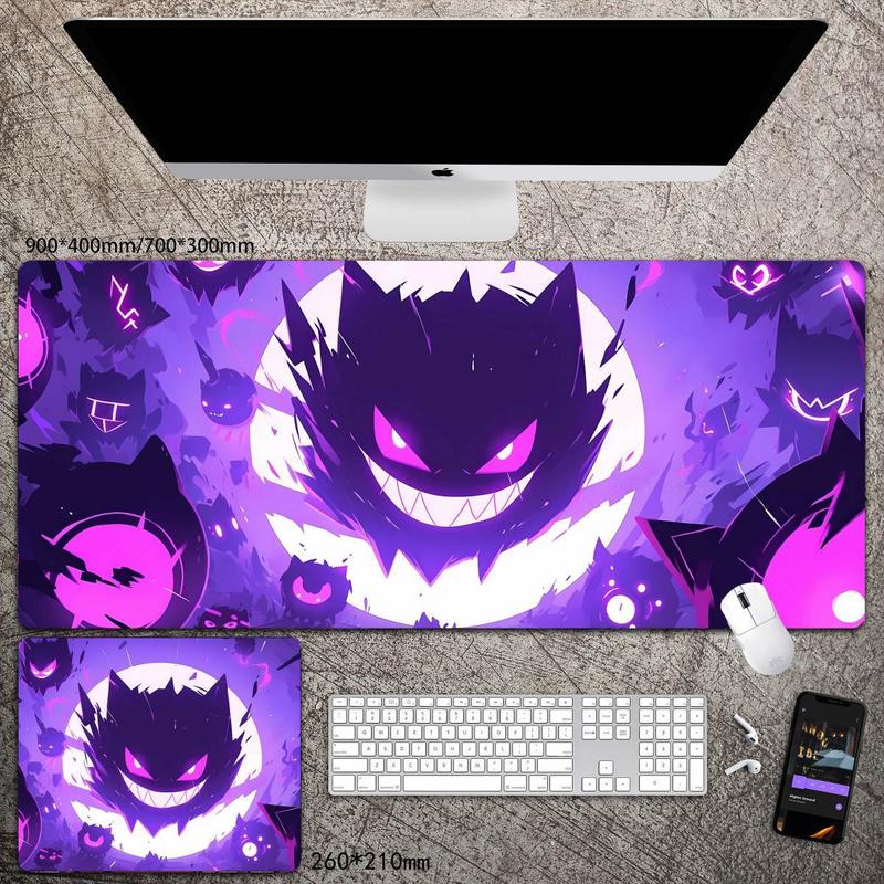 Product Introduction of Sanchengby314191 Pokemon Mouse Pad Oversized Desk Pad Mat Long Computer Office Large Keyboard Pad Two-Dimensional Animation Gengar 12