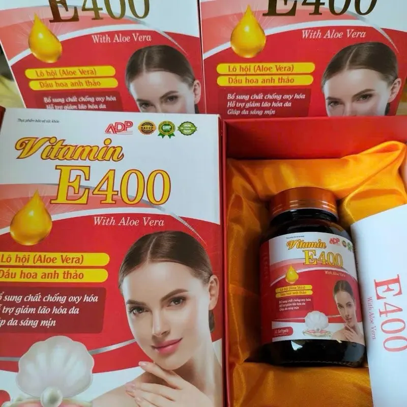 Viên uống Vitamin E đỏ 400mg, cân bằng nội tiết tố, giảm nám mụn tàng nhang - Lọ 30 viên 1