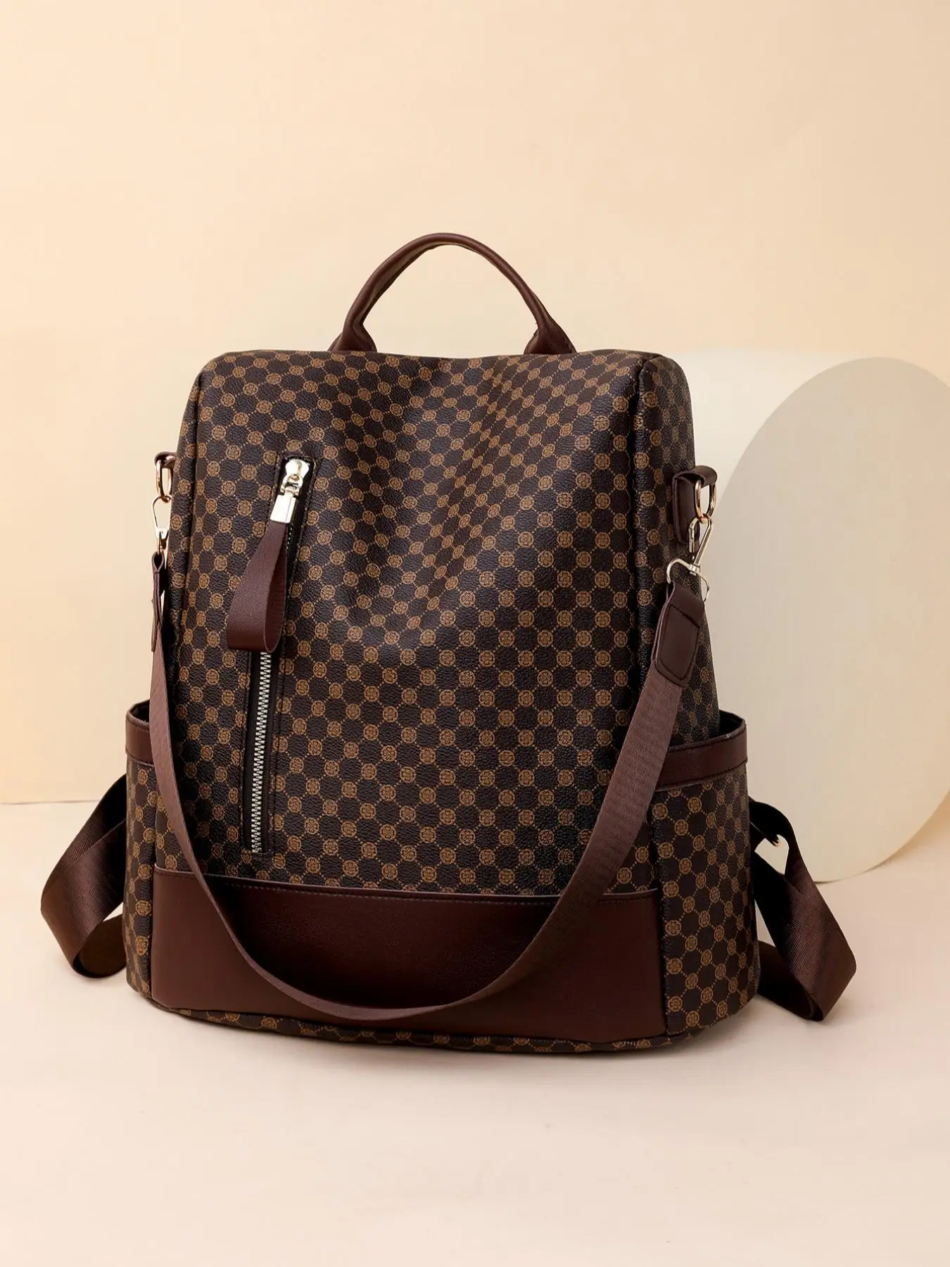 Fashion All Over Print Backpack, Casual Large Capacity Lightweight Backpack, Multi-functional Backpack for Women & Men