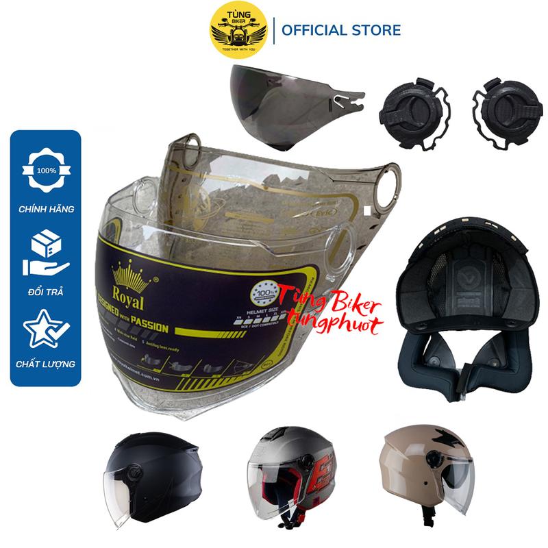 Kính Thay Thế Phụ Kiện Mũ Bảo Hiểm 3 4 Royal XH01 M268 M668 Royce XH01 và EGO E3