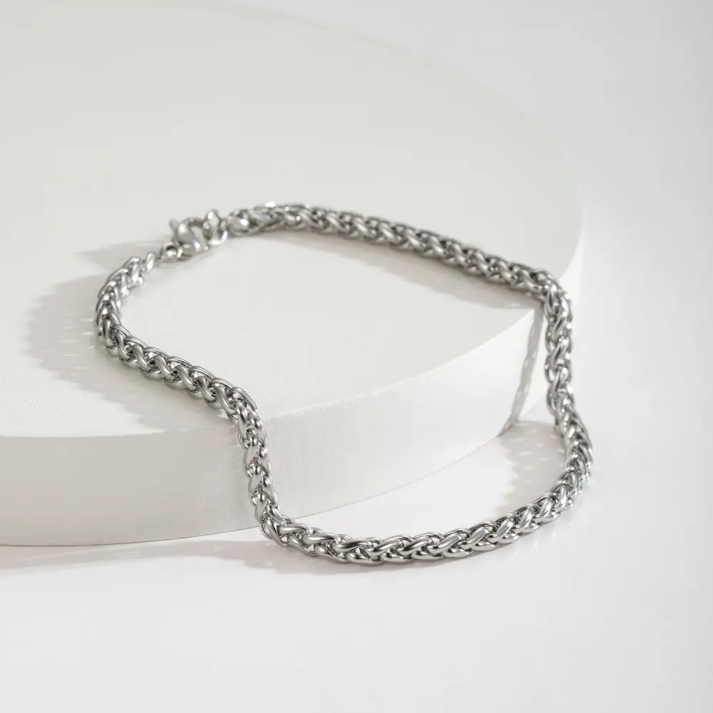 1pcs Simple and versatile titanium steel bracelet, unisex stainless steel keel chain for men boys gift