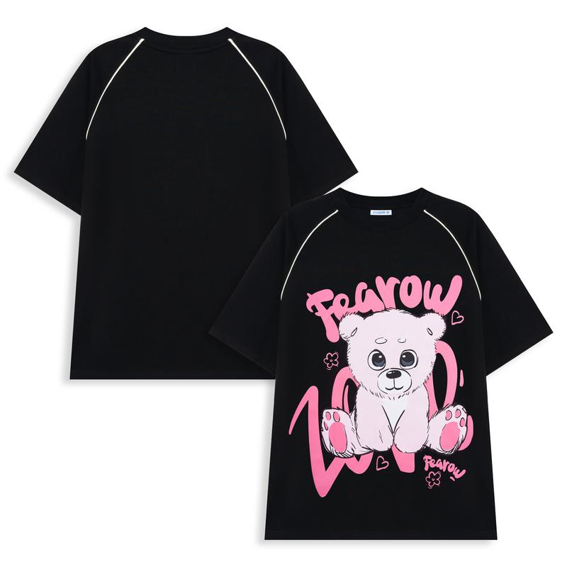 Áo thun nam nữ local brand unisex Fearow Cutie Bear / Black - ATF1024