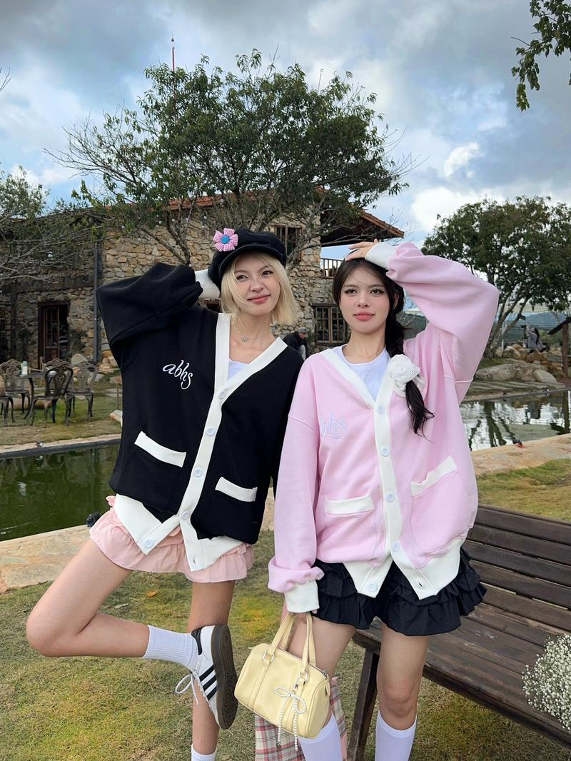 Product Introduction of AB HOUSE - Áo Cardigan Bestie form rộng thời trang nam nữ 5