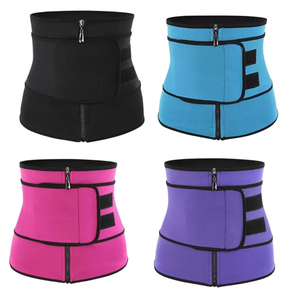 Women Neoprene Corset Workout Belt with Zipper Waistband Shapewear Womenswear