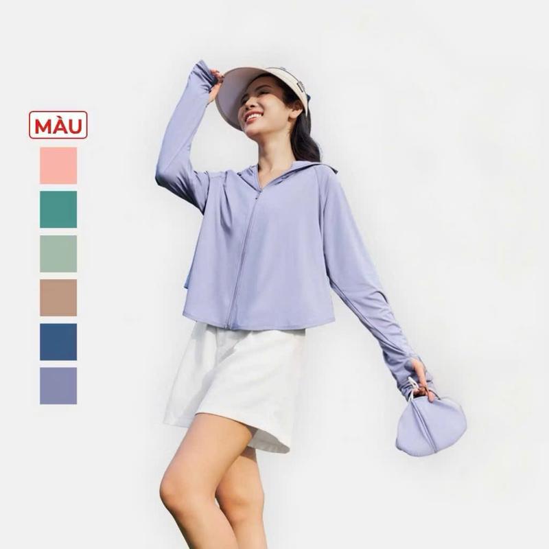 Áo Chống Nắng Nữ Umi Dáng Cánh Dơi Nỉ Dày Dặn Với Mũ To Bảo Vệ Da Chống UV 6