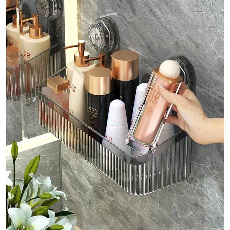 Product Introduction of Kệ Để Đồ Nhà Tắm, Nhà Bếp Trong Suốt Chịu Lực Tốt Có Móc Treo,Móc Hút Chân Không Treo Đồ Chắc Chắn keg i keg i kệ  góc 31